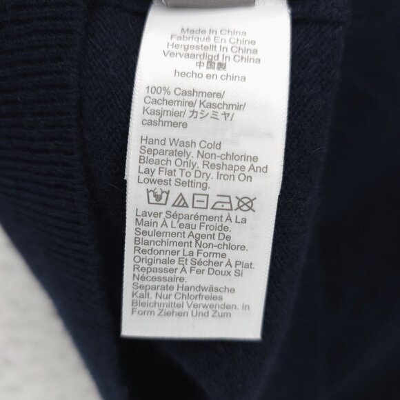 NWT J CREW 100% Cashmere Classic-Fit Crewneck Sweater NAVY BLUE Size SMALL - Picture 7 of 8